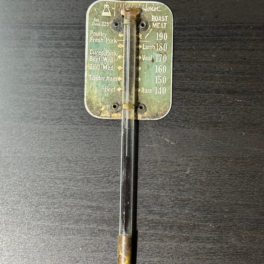 RARE VINTAGE Maid of Honor 1950’s Metal Meat Thermometer